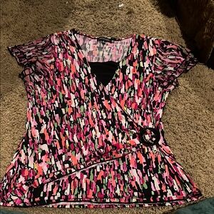 Women's Multicolor Abstract Print Top